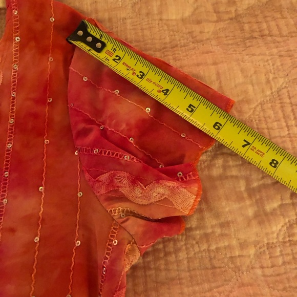 Shannon Ford New York Red Scoop Neck Boho Womens Top Size Petite Large - Picture 11 of 12